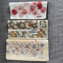 花柄ハンカチセット（renoma, pierre cardin）