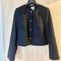 ショート丈 ノーカラージャケット
