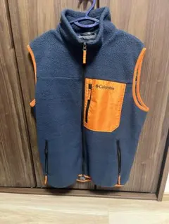 Columbia フリースベスト M ネイビー/オレンジ