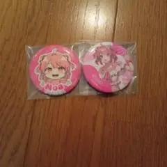 カラフルピーチのあさん缶バッチ2個セット