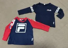 FILA 長袖Tシャツ 2枚セット 80cm ネイビー