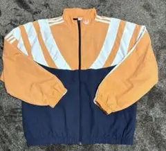 adidas ストライプナイロンジャケット