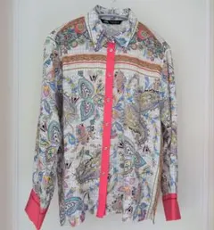 ZARA ペイズリー柄 長袖シャツ ブラウス　エスニック調