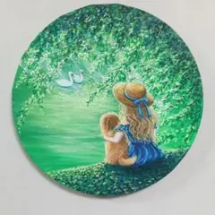 m**様 アクリル絵画 風景画 雨止んだね、お散歩行こか♡ - メルカリ