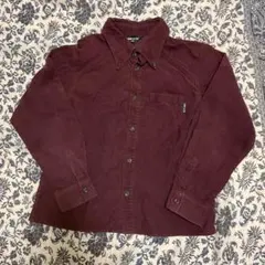 COMME CA ISM バーガンディ 長袖シャツ 130A コーデュロイ