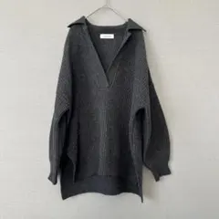 定価3万6千 サクラ SACRA ハーフ ウーステッド ウール ファロウ ニット