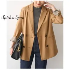 【1度着用のみ美品】 スピックアンドスパン ダブルテーラードジャケット 24AW