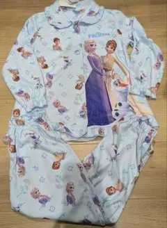 新品　110　アナ雪　オラフ　長袖パジャマ　ディズニープリンセス　水色