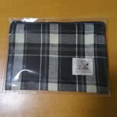 スヌーピー チェック柄ポーチ 約120mm x 180mm