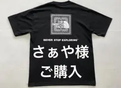 さぁや様　ご購入　ノースフェイス バンダナ スクエアロゴ Tシャツ ブラック