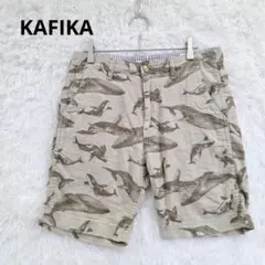 カフィカ KAFIKA リネン混 ショートパンツ 鯨 総柄 夏物 メンズのサムネイル
