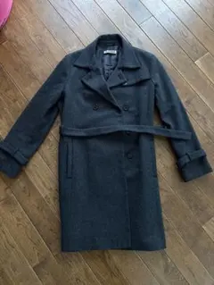 JIL SANDER バスローブラップロングコート グレー ウールカシミヤ混のサムネイル