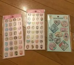 新品☆ディズニープリンセスウォーターシールストーンシール3枚セットまとめ