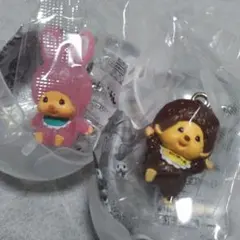 モンチッチくん(復刻ノーマル)＆チムたん(ピンク)　めじるしアクセサリー②