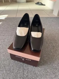 サクセスウォーク ブラックパンプス（フォーマル）24.0㎝ E スクエアトゥ