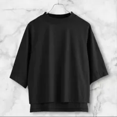 希少タグ付き「KELEN/ケレン」ハーフスリーブトップス　ブラック黒　高見え