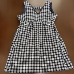 jenni love チェック柄ノースリーブワンピース