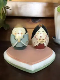 ペイント玉子形雛人形(ハンドメイド￼)