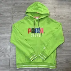 PUMA パーカー L グリーン ビッグロゴ