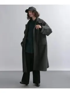 HARE ウーリーテックスタンドコート グレー18.M