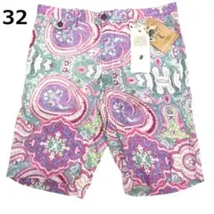 新品 GANESH ガネーシュ ペイズリー柄 ショートパンツ ショーツ 32のサムネイル