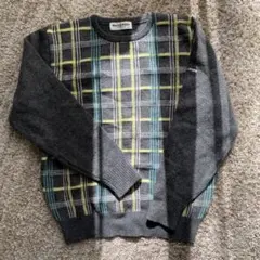 ブラックフライデー‼️ゴルフ応援Black&White チェック柄セーター 11号