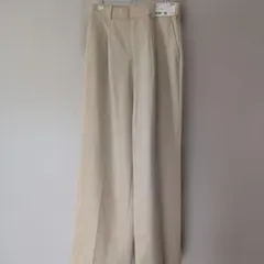 【未使用タグ付】ユニクロ☆タックワイドパンツ☆ベージュ☆M