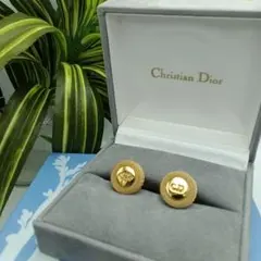【希少品】Christian Dior カフリンクス CDロゴ ゴールドカラーのサムネイル