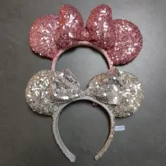 ミニー　スパンコールカチューシャ　2個セット　東京ディズニーリゾート