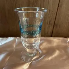 気泡入り ブルーライン グラス