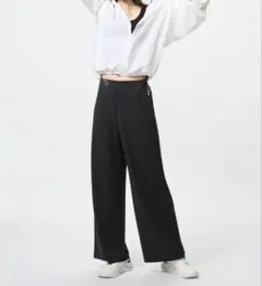 クレープジャージー ワイドパンツ