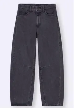 GU バレルレッグジーンズ M ブラック