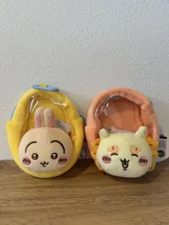 ちいかわ　窓付きおかおミニポーチ　うさぎ&シーサー　2点セット