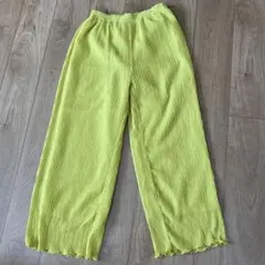 【新品未使用】イエロー プリーツパンツ