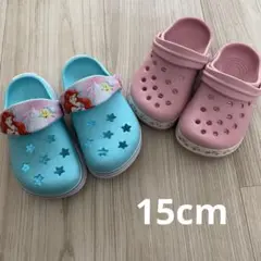 クロックス風　サンダル　アリエル　ピンク　いちご　15cm