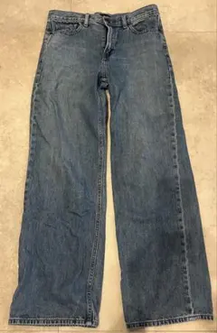 UNIQLO ストレートワイドデニム ライトブルー　サイズ23