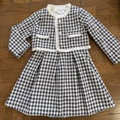 お値下げしました！ハウンドトゥース柄 ワンピース セット