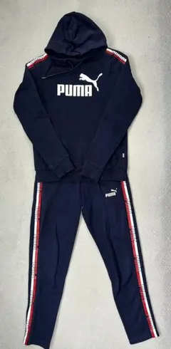 PUMA プーマ フード付きネイビージャージ 150～160