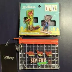 ズートピア アクリルスタンドクリップ2P ＋　メッシュポーチ【ニック】
