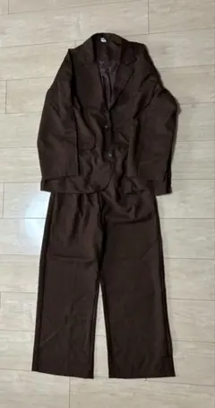 カジュアルセットアップ パンツ　ブラウン【150】