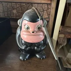 昭和レトロ　ゴリラ　置物　貯金箱