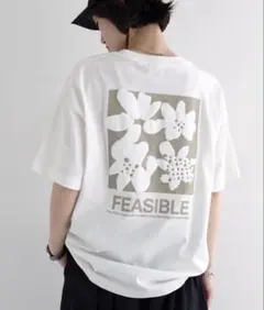 ANME 前後ロゴ入りフラワープリント半袖Tシャツのサムネイル