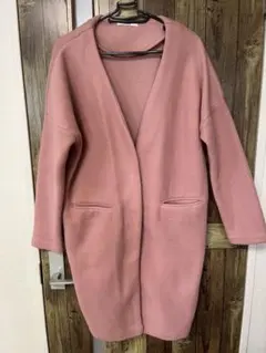 粉紅色 羽織 長外套