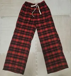 チェック柄ワイドパンツ