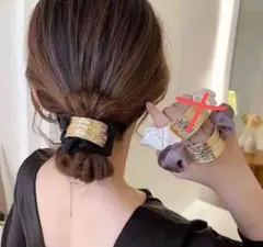 シュシュ ヘアアクセサリー2点セット