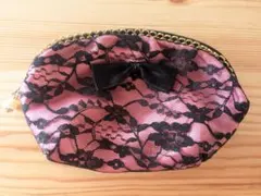 可愛い♪エメフィール★リボン付きレース化繊ポーチ/ノベルティ/非売品のサムネイル