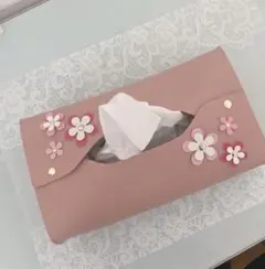 ハンドメイド　ボックス　ティッシュ　カバー