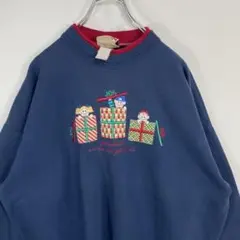 プレゼント　キッズ　刺繍　ワッペン デザイン　スウェット　トレーナー　古着　S