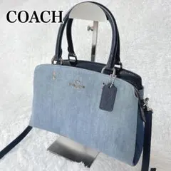 COACH コーチ デニム レザー 2way ショルダーバッグ　クロスボディのサムネイル