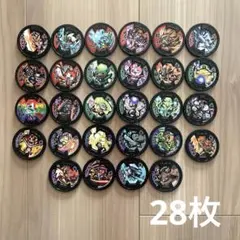 【中古】妖怪ウォッチ　妖怪メダル　28枚セット　黒ラメ